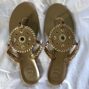 Jack Rogers Georgica Jelly Gold Sandals